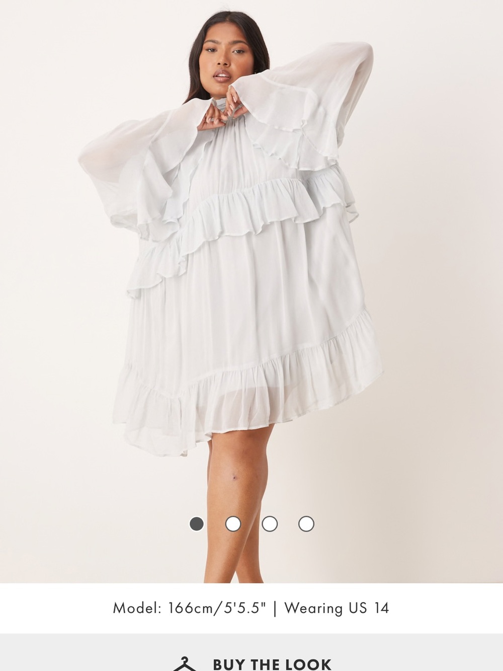 Blue ASOS Ruffle Tiered Women's Dress